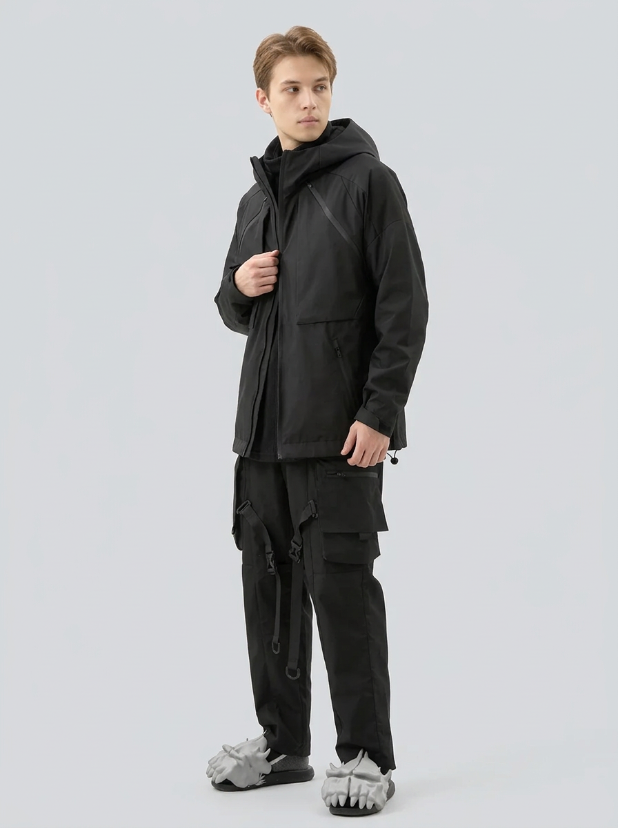 Męska Kurtka Taktyczna Z Kapturem Oversized | Outdoor