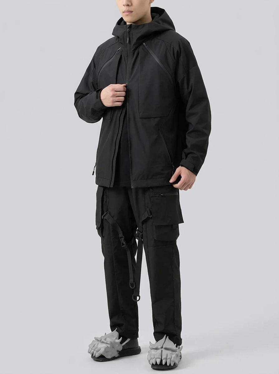 Męska Kurtka Taktyczna Z Kapturem Oversized | Outdoor